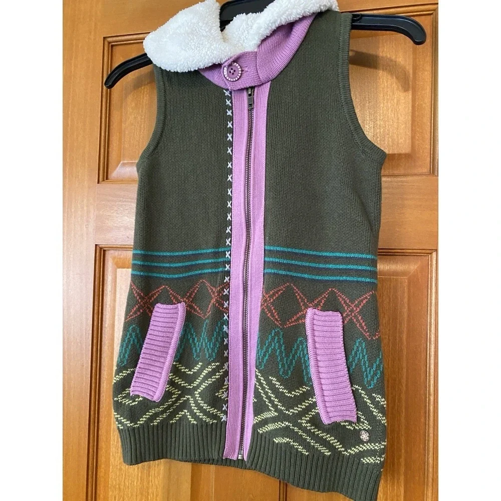 Matilda Jane BIG IDEA Vest 10 Sweater Knit Green Girls 435 Make Believe